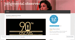 Desktop Screenshot of judgmentalobserver.com